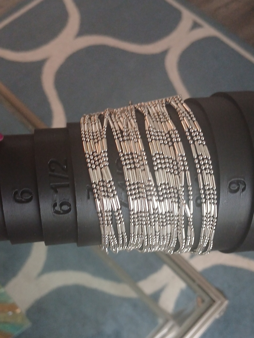 Silver Multi-Strand Beaded Bracelet - Picture 3 of 4